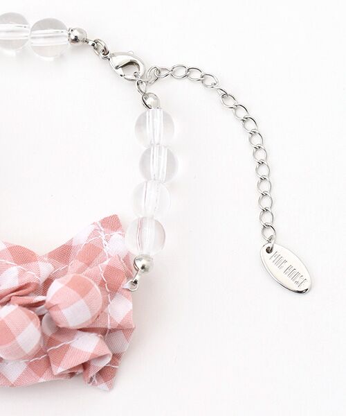 PINK HOUSE / ピンクハウス ブレスレット・バングル | 【OUTLET】natsumi osawa×PINK HOUSE  gingham check shibori flower bracelet | 詳細1