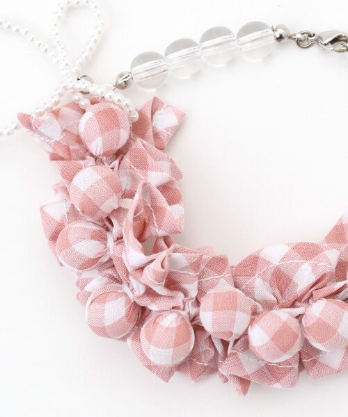 PINK HOUSE / ピンクハウス ブレスレット・バングル | 【OUTLET】natsumi osawa×PINK HOUSE  gingham check shibori flower bracelet | 詳細3