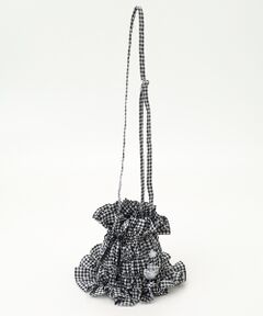 【OUTLET】natsumi osawa×PINK HOUSE  gingham check shibori flower bag