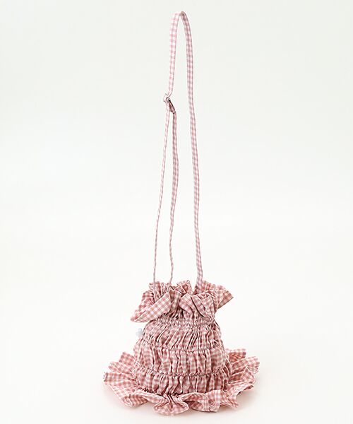 PINK HOUSE / ピンクハウス ハンドバッグ | 【OUTLET】natsumi osawa×PINK HOUSE  gingham check shibori flower bag | 詳細3
