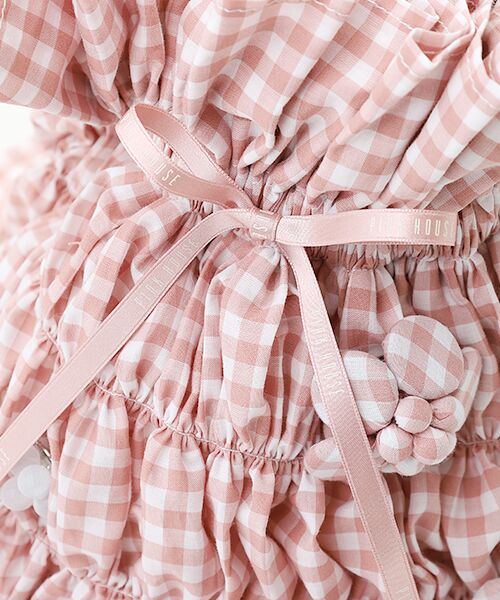 PINK HOUSE / ピンクハウス ハンドバッグ | 【OUTLET】natsumi osawa×PINK HOUSE  gingham check shibori flower bag | 詳細8