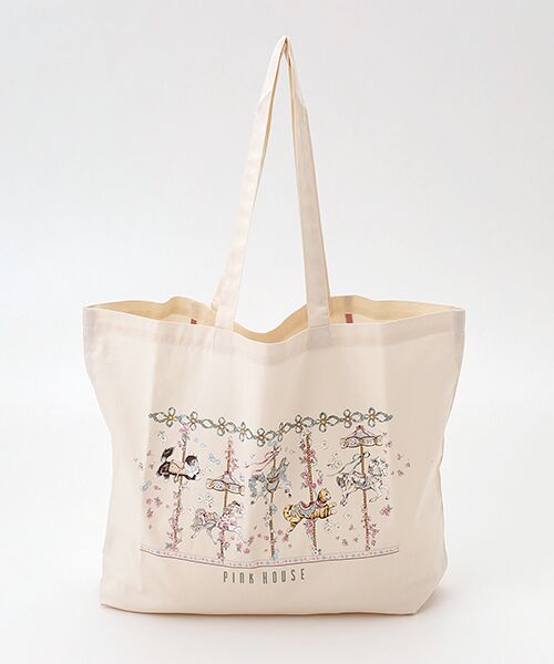 PINK HOUSE / ピンクハウス トートバッグ | メリーゴーラウンドプリントバッグ | 詳細1