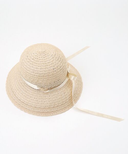 PINK HOUSE / ピンクハウス ハット | ●ロゴリボン付きスカラップブレードハット | 詳細1