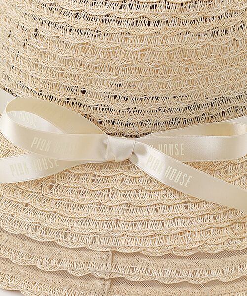 PINK HOUSE / ピンクハウス ハット | ●ロゴリボン付きスカラップブレードハット | 詳細4