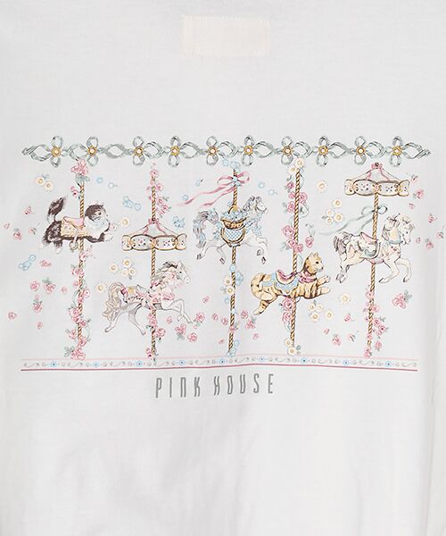 PINK HOUSE / ピンクハウス カーディガン・ボレロ | メリーゴーラウンドプリントスナップカーディガン | 詳細3