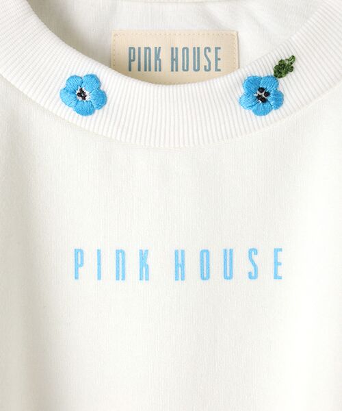 PINK HOUSE / ピンクハウス カットソー | ネモフィラ刺繍付きロゴカットソー | 詳細1