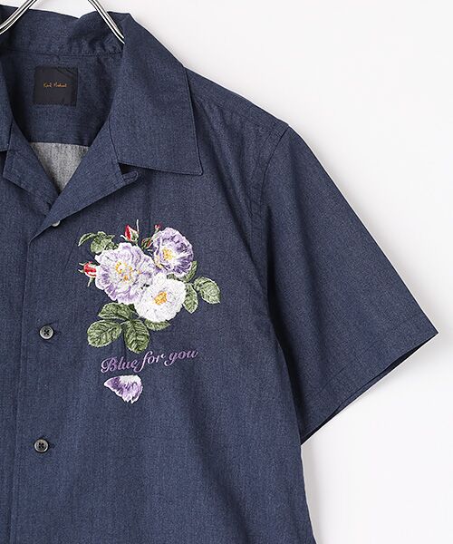 PINK HOUSE / ピンクハウス シャツ・ブラウス | ブルーフォーユー刺繍ブロードムラ糸ヴィンテージシャツブラウス | 詳細4