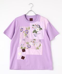 【新品タグ付✨️】ピンクハウス PINK HOUSE Tシャツ 花柄 パープル PINK HOUSE / ピンクハウス トップス（条件：パープル系