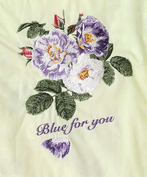 ブルーフォーユープリントパッチワークTシャツ （Tシャツ