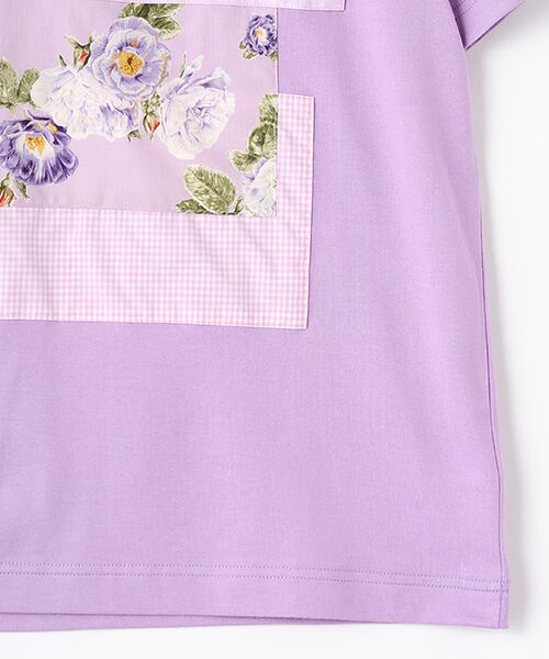 PINK HOUSE / ピンクハウス Tシャツ | ブルーフォーユープリントパッチワークTシャツ | 詳細5