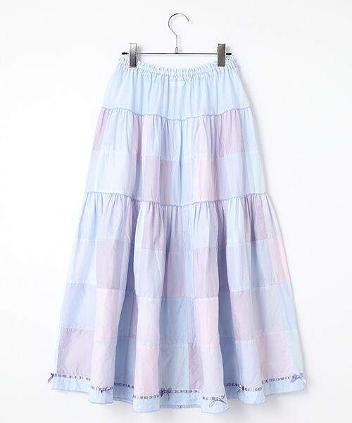 ピンクハウス ブラウン たくし上げリボン使い グラデーションスカート PINK HOUSE（ピンクハウス）の「グラデーションフリルスカート