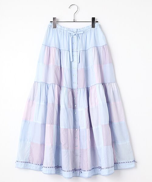 セール】 ○あじさいグラデーションパッチワークスカート