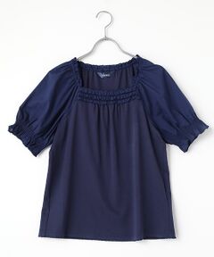 【高級】PINKHOUSE カットソー　長袖　総柄　ラズベリー　ネイビー　日本製 セール】 ひな菊ロンドプリントカットソー （カットソー）｜PINK