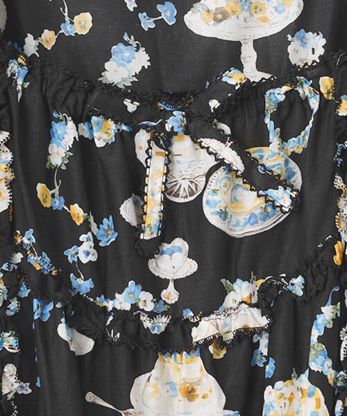 ピンクハウス　フラワーゼリー　ワンピース　ブラック フラワーゼリープリントワンピース｜ピンクハウスオフィシャル