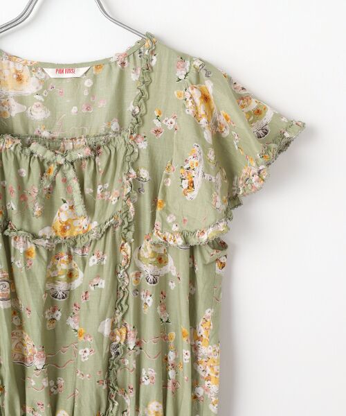 フラワーゼリープリントミディワンピース （ロング・マキシ丈