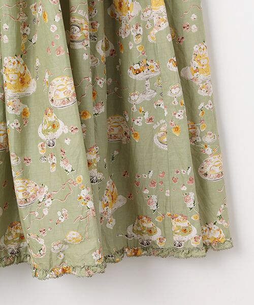 フラワーゼリープリントミディワンピース （ロング・マキシ丈