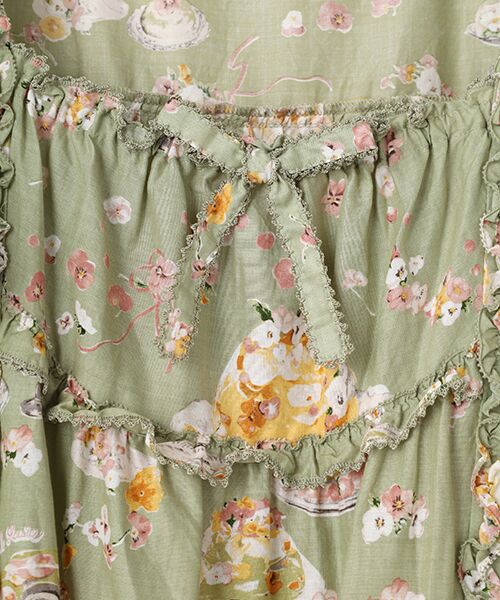 ピンクハウス　フラワーゼリー　ワンピース　ブラック フラワーゼリープリントワンピース｜ピンクハウスオフィシャル