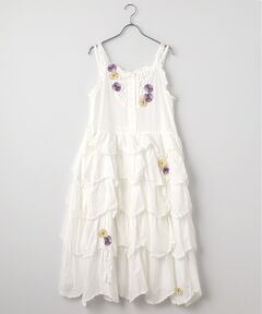 PINK HOUSE / ピンクハウス ロング・マキシ丈ワンピース | パンジーレース使いローンキャミソールワンピース