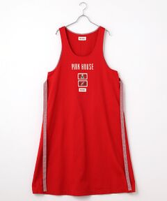 PINK HOUSE / ピンクハウス ロング・マキシ丈ワンピース | ネームワッペンいっぱいジャンパースカート