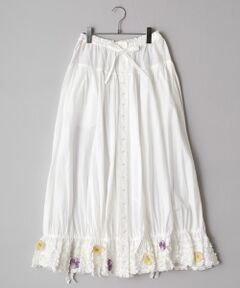 PINK HOUSE / ピンクハウス ロング・マキシ丈スカート | パンジーレース使いローンスカート
