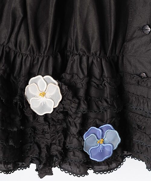 PINK HOUSE / ピンクハウス ロング・マキシ丈スカート | パンジーレース使いローンスカート | 詳細1