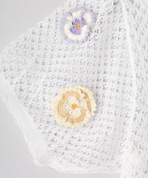 PINK HOUSE / ピンクハウス カーディガン・ボレロ | パンジーレース使いニットボレロ | 詳細2