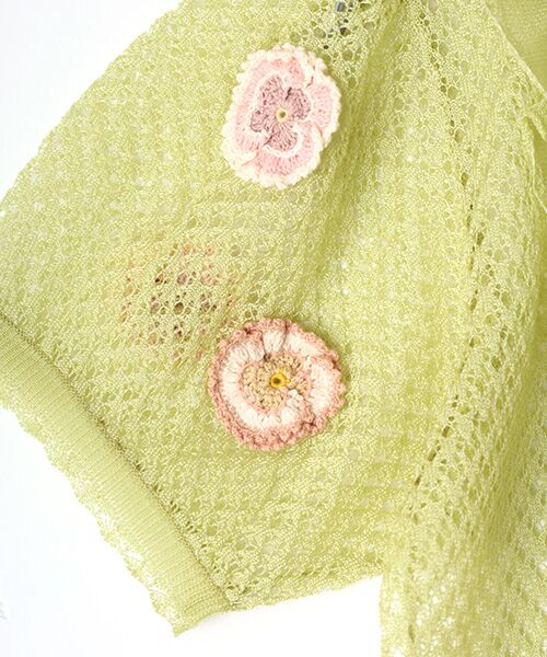 PINK HOUSE / ピンクハウス カーディガン・ボレロ | パンジーレース使いニットボレロ | 詳細9