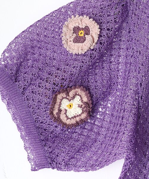 PINK HOUSE / ピンクハウス カーディガン・ボレロ | パンジーレース使いニットボレロ | 詳細10