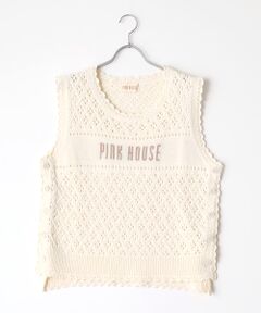 PINK HOUSE / ピンクハウス ベスト | ロゴジャガードベスト