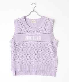 PINK HOUSE / ピンクハウス クレストフラワー刺繍使いデニムベスト クレストフラワー刺繍使いデニムベスト｜ピンクハウス