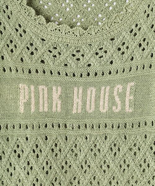 PINK HOUSE / ピンクハウス ベスト | ロゴジャガードベスト | 詳細6