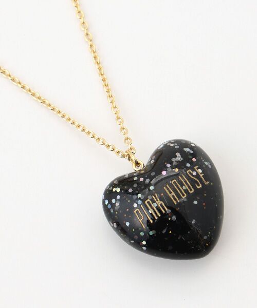 ハートラメモチーフネックレス （ネックレス・ペンダント