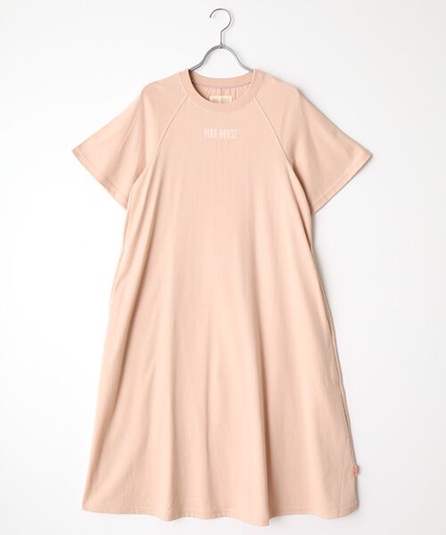 PINK HOUSE / ピンクハウス ロング・マキシ丈ワンピース | ロゴプリントワンピース（ピンク）