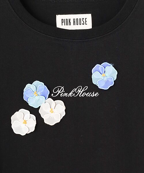 PINK HOUSE / ピンクハウス カットソー | パンジーレース使いカットソー | 詳細1