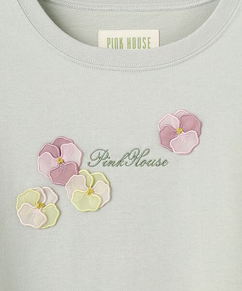 PINK HOUSE / ピンクハウス カットソー | パンジーレース使いカットソー | 詳細2