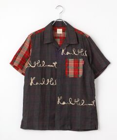 Karl Helmut カールヘルム 総柄シャツ BDシャツ 希少】カールヘルム 花柄シャツ L コットン 黒 総柄 ピンク