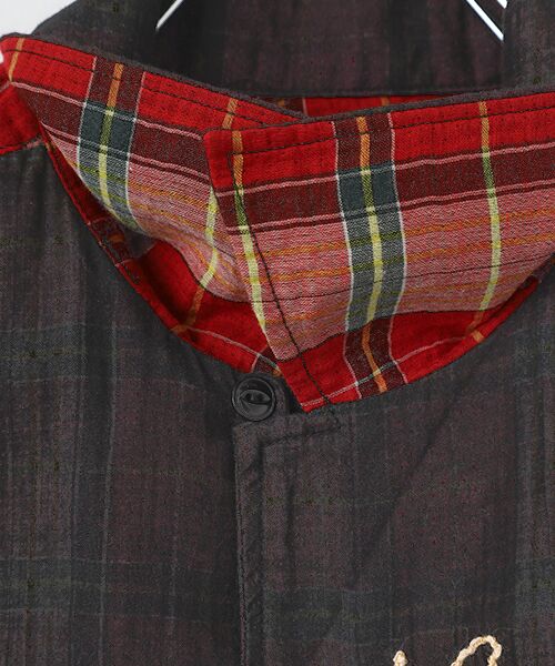 PINK HOUSE / ピンクハウス シャツ・ブラウス | ロゴコード刺繍使いダブルガーゼシャツブラウス | 詳細4