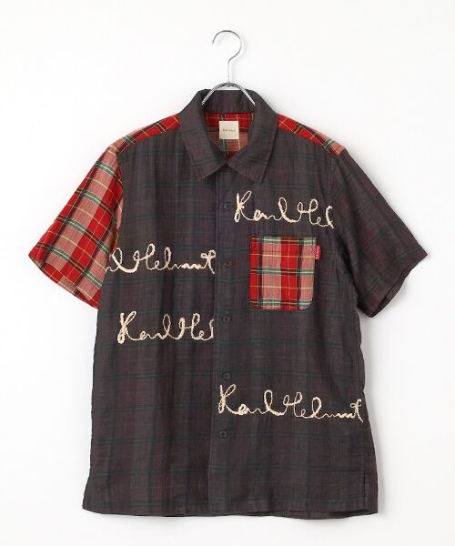 PINK HOUSE / ピンクハウス シャツ・ブラウス | ロゴコード刺繍使いダブルガーゼシャツブラウス | 詳細5