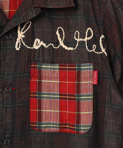 PINK HOUSE / ピンクハウス シャツ・ブラウス | ロゴコード刺繍使いダブルガーゼシャツブラウス | 詳細6