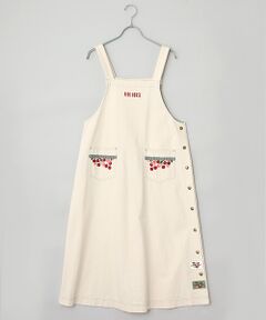 PINK HOUSE フリル付きホワイトサロペット PINK HOUSE / ピンクハウス サロペット・オールインワン（条件