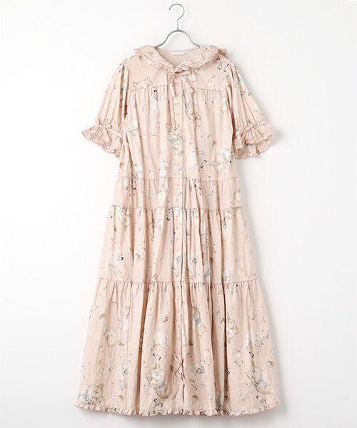 隼人マキ様 ワンピース Sキャメル MOUSSY | CHIFFON MELLOW マキシドレス (ワンピース(ロング
