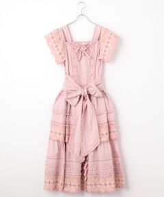 ピンクハウス♥チェリー×ギンガムチェック柄チュニックワンピース 2点セット ピンクハウス♥チェリー×ギンガムチェック柄チュニック