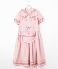 極美品♡PINK HOUSE ギンガムチェックセーラーカラーブラウス　プリーツ 極美品♡PINK HOUSE ギンガムチェックセーラーカラーブラウス
