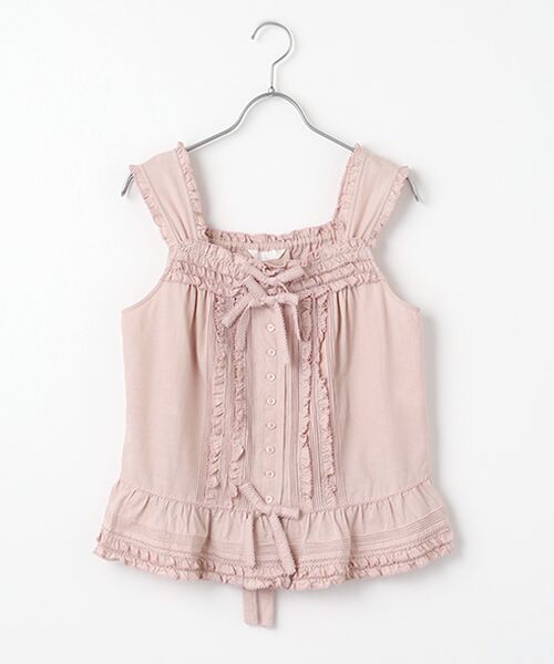 PINK HOUSE / ピンクハウス シャツ・ブラウス | フリル使いキャミソールブラウス（ピンク）