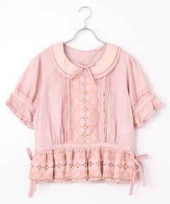 ピンクハウス ギンガムチェック レース ブラウス チュニック ギンガムチェックブラウス｜ピンクハウスオフィシャルオンライン