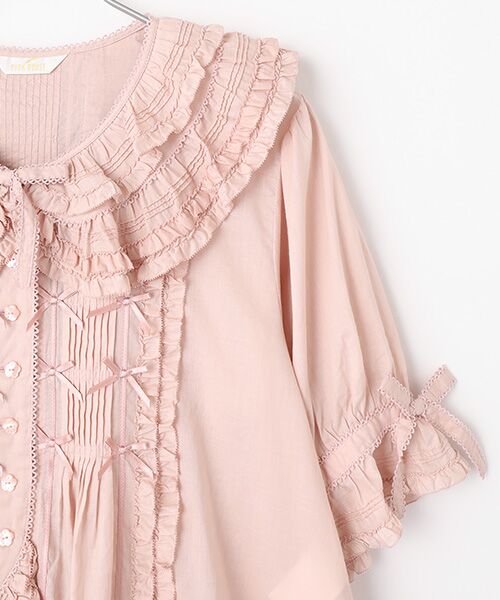 ピンクハウス❤️【美品】ボレロ風綿ローンブラウス❤️ PINK HOUSE（ピンクハウス）の「ローンボレロ風ブラウス（シャツ