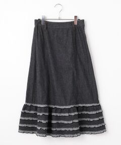 PINK HOUSE / ピンクハウス デニムスカート | ギンガムチェック使いデニムスカート