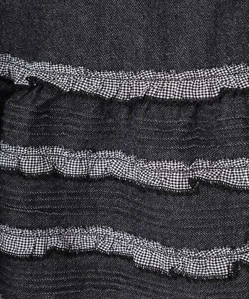 PINK HOUSE / ピンクハウス デニムスカート | ギンガムチェック使いデニムスカート | 詳細1