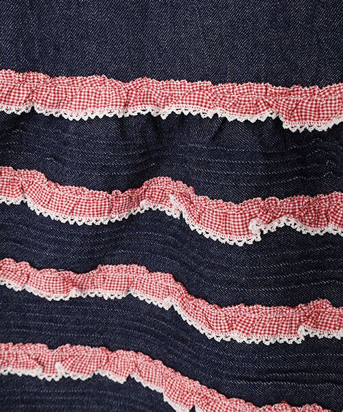 PINK HOUSE / ピンクハウス デニムスカート | ギンガムチェック使いデニムスカート | 詳細7