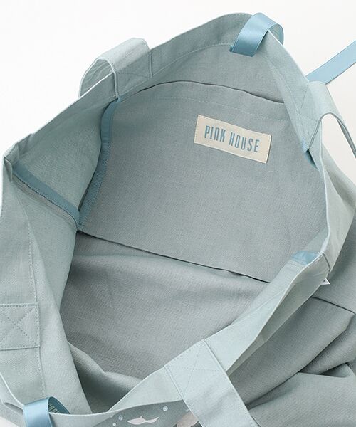 PINK HOUSE / ピンクハウス トートバッグ | さざ波とねこプリントバッグ | 詳細5